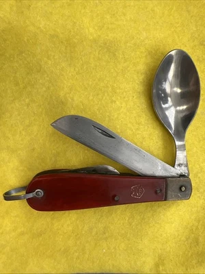 Vintage 1970s Soviet Folding Multi-Tool Knife with Spoon – USSR - Image 1 of 4