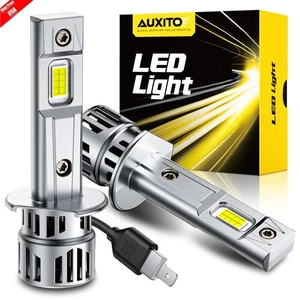 AUIXTO H1 LED Headlight Bulbs w/Fan Cooling High Low Beam 6500K 330000LM Bright - Picture 1 of 27