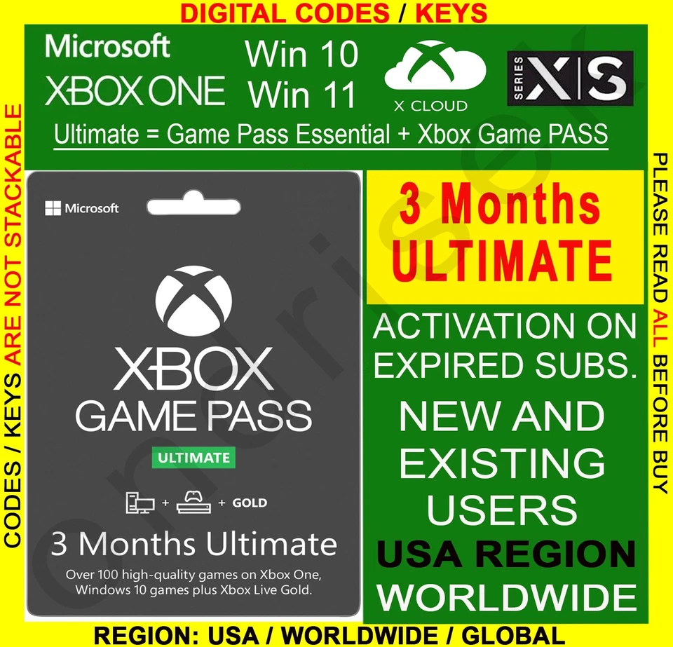 Xbox Game Pass Ultimate 3 meses | Game Pass Core | Región EE. UU. Foto 1 de 4