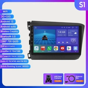 With Backup Camera Android Carplay Car Stereo AM Radio For 2012-2015 Honda Civic - Picture 1 of 9