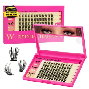 Lash Clusters 72Pcs Cluster Lashes D Curl Cluster Eyelash Extensions Mix10-16Mm - Picture 1 of 6