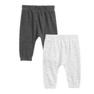 Nordstrom Babies' 2-Piece Pull On Cotton Joggers Set Grey Micro Strokes NB NWT