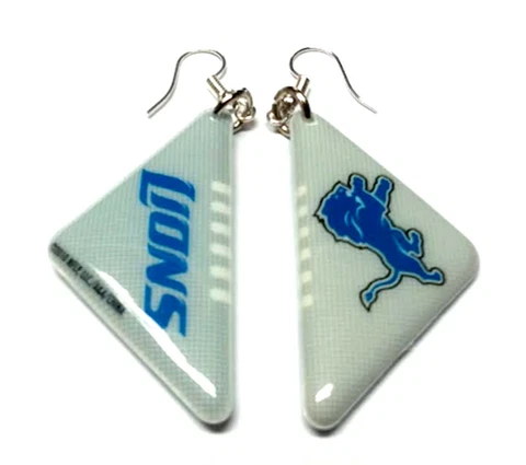 DETROIT LIONS EARRINGS SOFT PADDED TWO SIDED BALL NEW LICENSED NFL CHARM Cover