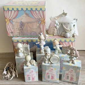 De colección 1993 Precious Moments Sammy's Circus 7 piezas iluminado parte superior grande figuras caja - Imagen 1 de 23