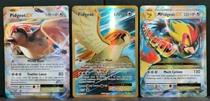 Pokemon Card Pidgeot EX 104/108 Full Art Set of 3 Evolutions XY - Picture 1 of 2