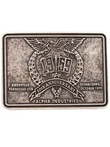Hebilla de cinturón Alpha Industries Beltbuckle metal 50th Anniversary Buckle 6158 - Imagen 1 de 2