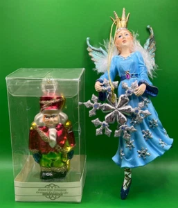 Christmas Ornaments The Snow Angel & Captain Retired/Discontinued Set of 2 - Picture 1 of 11