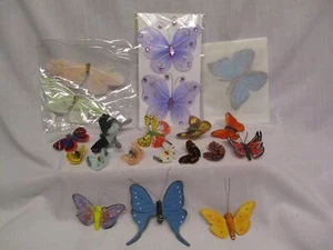 20pcs Multicolor Artificial Butterflies (4 wired) Home Decorations Accessories - Picture 1 of 6