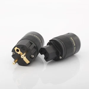 HIGH-END HIFI SCHUKOSTECKER KALTGERÄTEBUCHSE VERGOLDETE KONTAKTE VERBINDER - Afbeelding 1 van 10