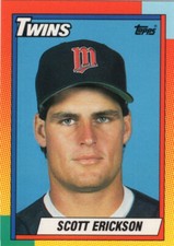 Scott Erickson 1990 Topps Traded Baseball card #29T Minnesota Twins