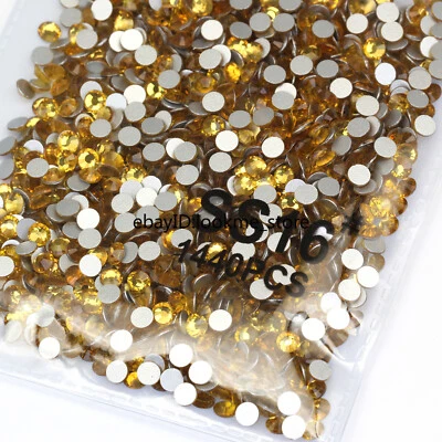 1440 piezas cuentas de vidrio con pedrería plana de 4 mm para uñas manualidades decoración de ropa Foto 1 de 4