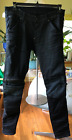 Pantalon homme en denim noir maigre G-Star Raw 5620 3D zippé genou taille 34 W x 34 L éc