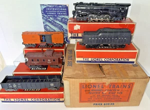 LIONEL FREIGHT TRAIN SET OUTFIT #2167WS: STEAM LOCO/TENDER /3 FREIGHTS/OB/SET B - Picture 1 of 22