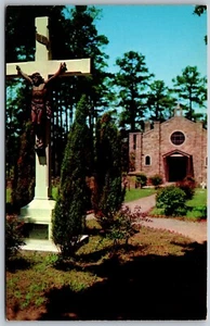 Vintage St Bernard Alabama AL Kreuz- & Leichenkapelle in Abtei Friedhof Postkarte - Bild 1 von 2