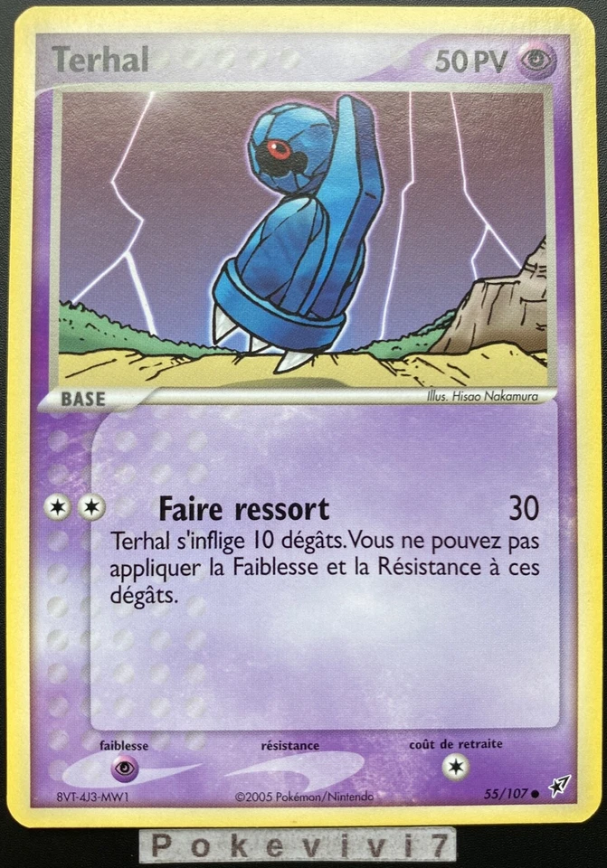 Carte Pokemon TERHAL 55/107 Ex Deoxys Bloc EX FR NEUF - Photo 1/1
