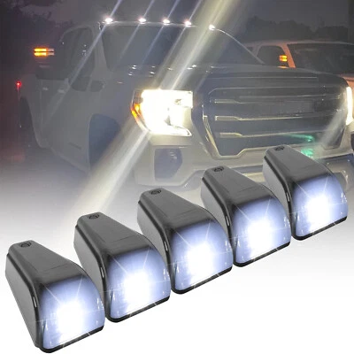 For GMC Sierra 1500 2500 3500 5pcs Solar Powered Wireless Cab LED Lights White - Image 1 of 4