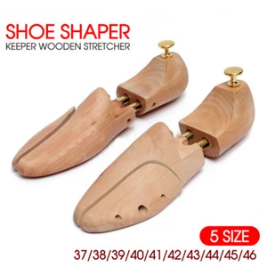 1 Pair Adjustable Wooden Shoe Tree Shaper Keeper Wood Stretcher UNISEX AU STOCK - Picture 1 of 11
