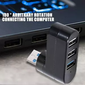 Expansion Desktop PC Laptop Adapter 3 Port USB 2.0 High-Speed HUB Splitter U2L6 - Picture 1 of 19
