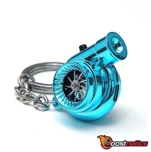 Boostnatics Rechargeable Electric Turbo Keychain Keyring w/ Sounds & LED - Blue - Picture 1 of 1