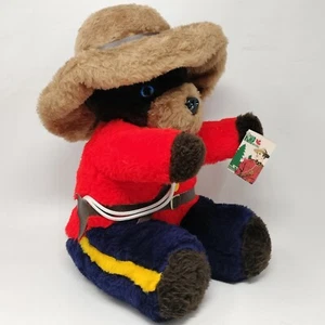 Canadian Mountie RCMP 15" Stuffed Bear Mara Plush Toys Made In Canada with Tags - Picture 1 of 11