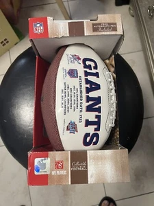 New York Giants Signature Series Autograph Football with All 3 Super Bowl Logos - Picture 1 of 3