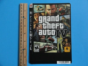 PLAYSTATION 3 GRAND THEFT AUTO IV - BLOCKBUSTER VIDEO BLACK LABEL BACKER CARD - Picture 1 of 3