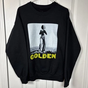 Felpa Harry Styles Golden taglia M girocollo nera HS morbida merce concerto - Foto 1 di 8