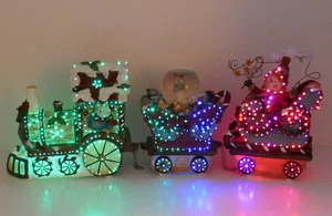 QVC 8” Fiber Optic Christmas Train with Snow Globe Water Ball WORKS - Picture 1 of 23