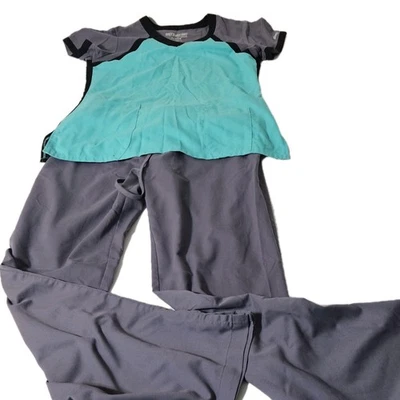 Grey's Anatomy by Barco Scrub Set Womens M Gray V Neck Top Pants Uniform - Image 1 of 4