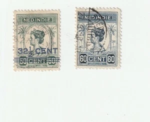 (2) NETHERLANDS NEDERLINDIE INDIE DUTCH INDIES STAMPS USED 50/60 - Picture 1 of 2