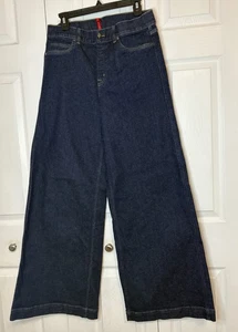 Pantalones de mezclilla Spanx Shape EveryWear de pierna ancha 1X azul índigo crudo XL elásticos - Imagen 1 de 8