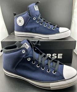 NEW Converse Chuck Taylor All Star High Street Mid Navy Sneakers Men's Size 11.5 - Picture 1 of 8