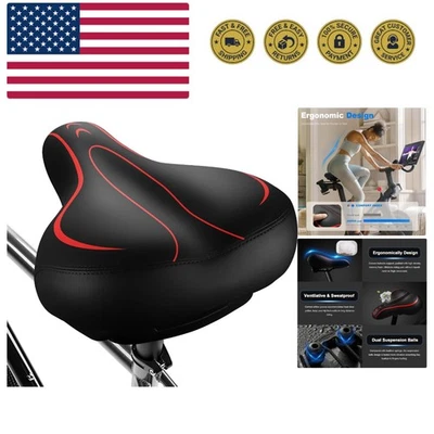 Asiento de bicicleta de gran tamaño, cómodo asiento de bicicleta - repuesto universal para bicicleta Sa... Foto 1 de 4
