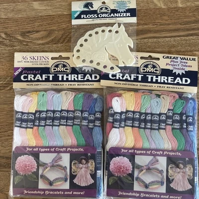 DMC Embroidery Floss 2 Pkgs X 36 Skeins Each/ Floss Organizer FREE SHIPPING - Image 1 of 2