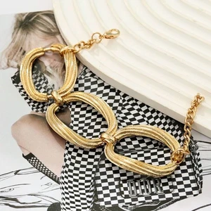 Multi-layer Line Geometric Necklace Adjustable Bracelet African Style - Photo 1/9