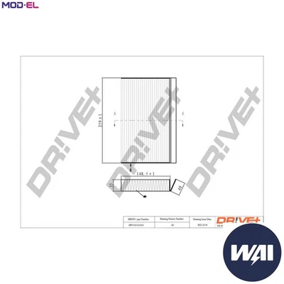 FILTER CABIN AIR DP1110.12.0165 FOR RENAULT FLUENCE MEGANE/III/Combi/Van/CC 1.4L - Image 1 of 4