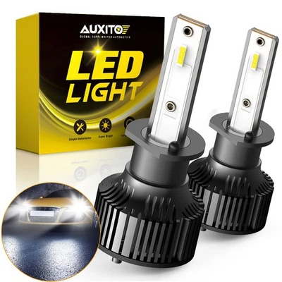 AUXITO H1 LED Headlight Bulbs Kit High Low Beam Fog Light 6000K 6000LM Bright 2x - Image 1 of 4