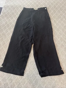 Tommy Bahama Womans Capri Paints 2 Black Silk Classic Chic Minimalist Modest - Picture 1 of 9