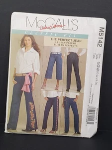 UNCUT-McCalls Pattern #M5142-Misses' Classic Fit Perfect Jeans Boot Cut Sz 20-26 - Picture 1 of 8