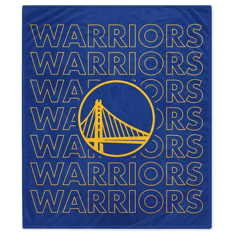 Golden State Warriors NBA 60'' x 70'' Echo Plush Blanket Cover