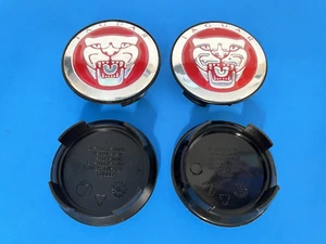 JAGUAR XF XFR XK XKR XJ XJR CENTER CAPS GENUINE FACTORY OEM 8W93-1A096-AB SET - Picture 1 of 9