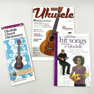 Ukulele Chord Dictionary: Handy Guide by Morton Manus Bundle x3 Hit Songs Music - Picture 1 of 11