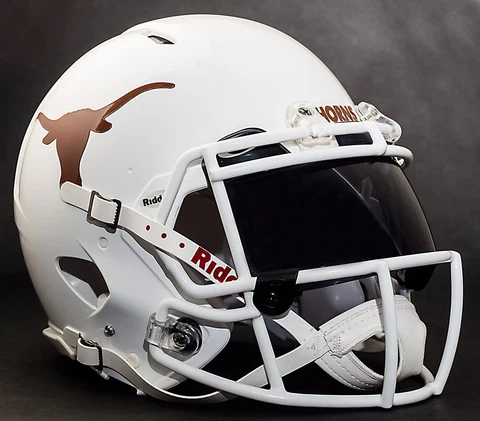 TEXAS LONGHORNS NCAA Gameday REPLICA Football Helmet w/ OAKLEY Eye Shield Cover