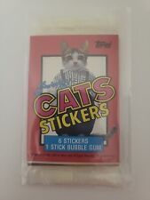 Vintage Topps Cat Sticker Pack  Plastic Sleeve 
