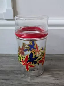 Le Parfait France Vintage Canister - Storage Container Floral - Glass- Retro - Picture 1 of 6