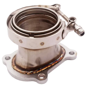 CT26 Fallrohr Turbolader Flansch Edelstahl 2,5" Steckdose V-Band passt Toyota - Bild 1 von 10