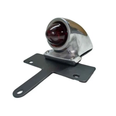 Motorcycle LED Tail Stop Brake Light License Plate For Harley Bobber Cafe Racer - Image 1 of 4