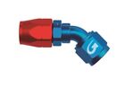 Goodridge 200 Series Fast Flow Forged Fitting An08 An -8 45 Degree In Red & Blue