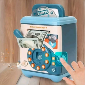 Hucha de dinero real para niños niñas niños adultos con contraseña fingir pulgar - Imagen 1 de 10