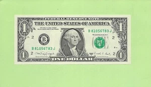 1988A ..UNCIRC 1 $ B 8105 6783 J .... 1988A 1 $ B-J NICE NOTE FRN - Bild 1 von 2